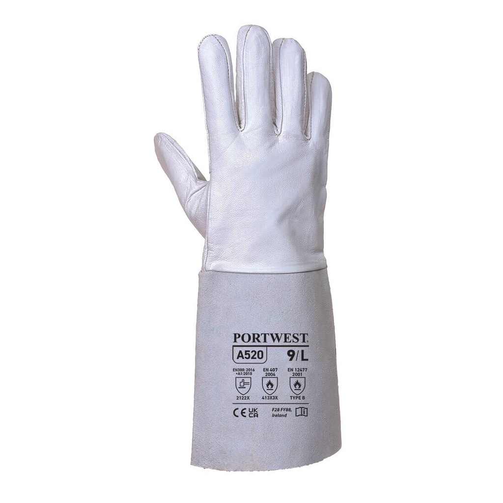 A520 Premium Grey Tig Welding Gauntlet