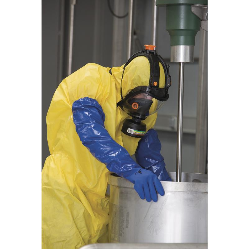 PETRO066 Blue Full PVC coating Gloves, 62cm