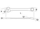 42-26 CHROME COMBINATION WRENCHES
