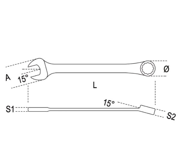 142AS 5/16 - Reversible ratcheting combination wrenches