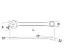 142AS 5/16 - Reversible ratcheting combination wrenches