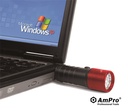 12-LED RECHARGEABLE USB FLASHLIGHT SET (RED) 