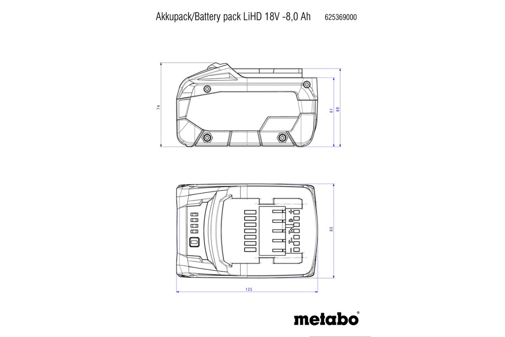 LiHD Battery pack 18 V - 10.0 Ah