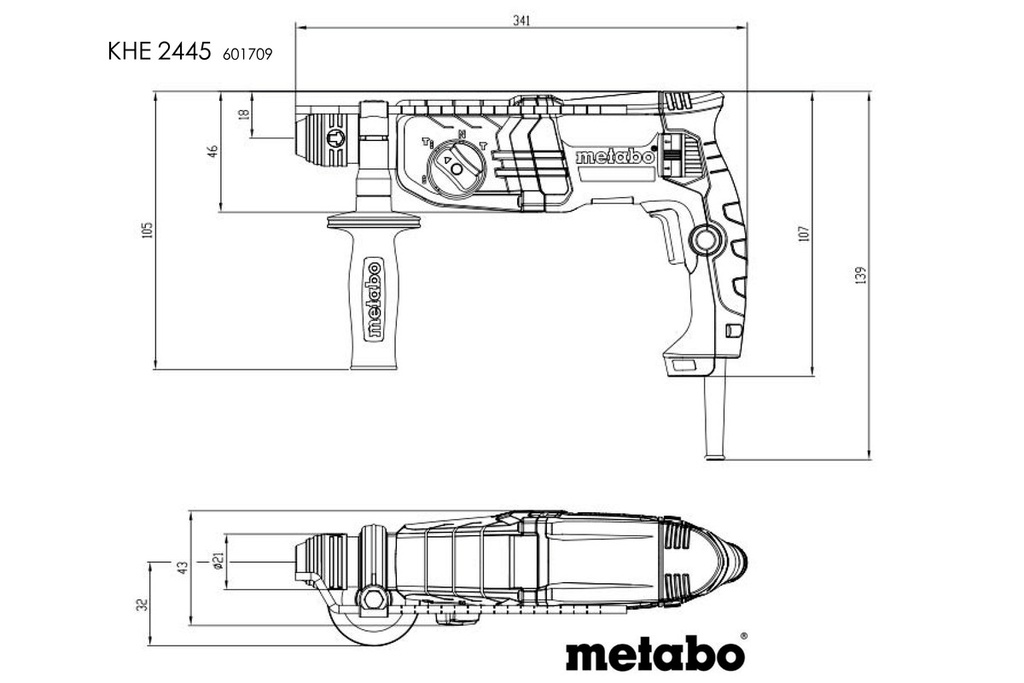 KHE 2445 COMBINATION HAMMER 2.4J 24mm 800W