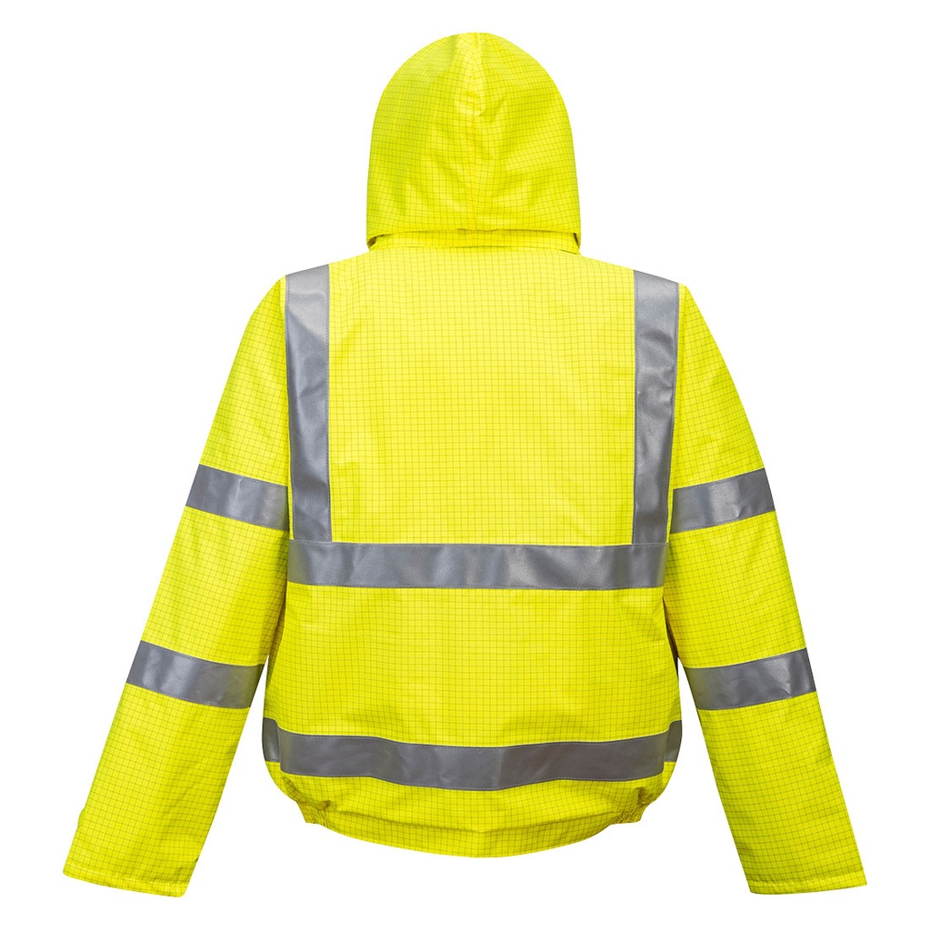 S266 Hi-Vis Bizflame Yellow Short Bomber Jacket