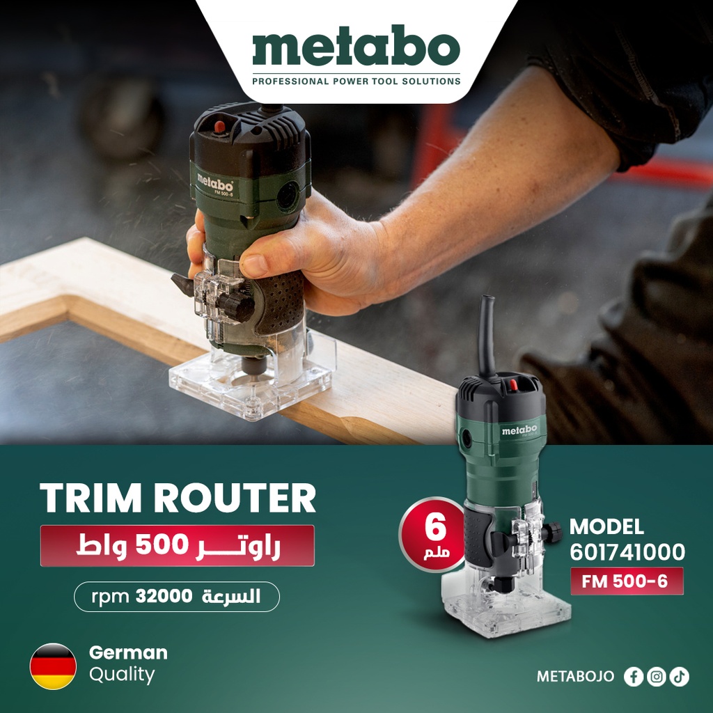 FM 500-6 TRIM ROUTER 500W - 6mm