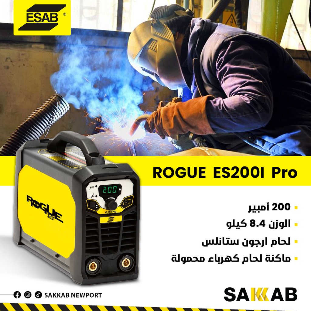 ESAB Rogue ET200i Pro TIG Welding Machine 1PH-200A