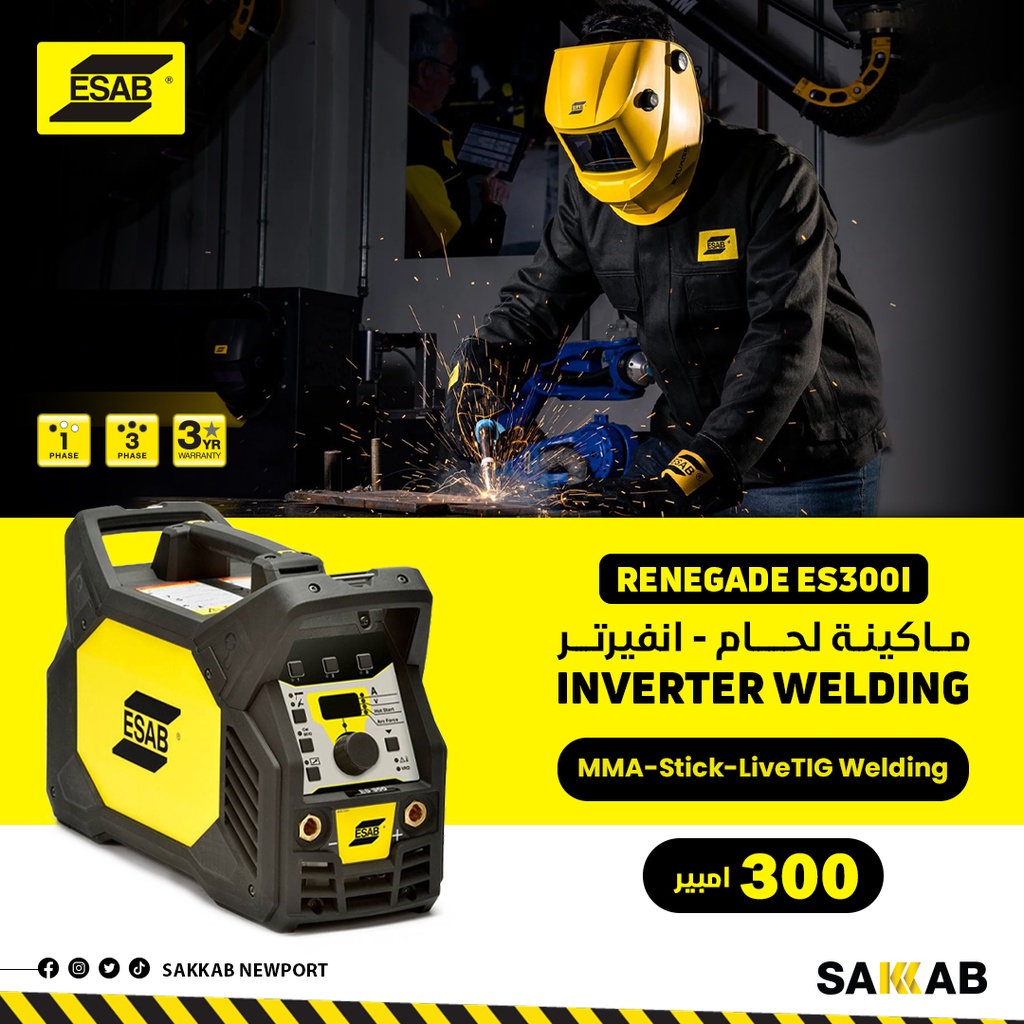RENEGADE ES300i CE TIG Welding Machine 1PH&3PH 300A