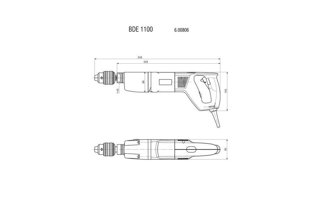 BDE 1100 Electric Drill 1100W 16MM 
