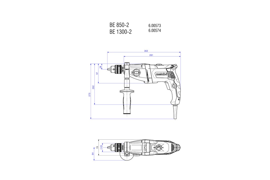 BEV 1300-2 HD Steel Drill 1300W 16mm 