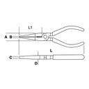1166MQ-1000V 160mm Extra long needle nose plier