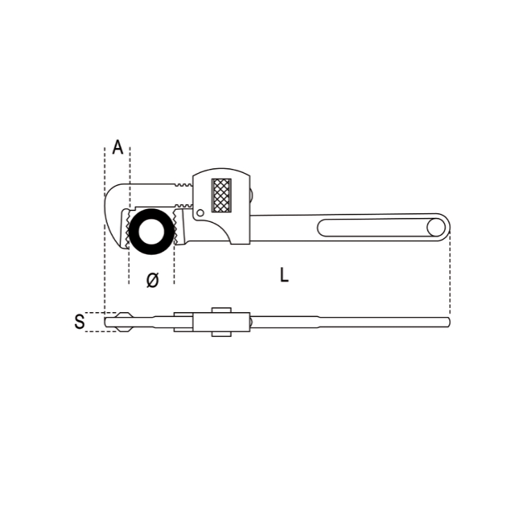 360 600-Pipe wrenche Stillson pattern