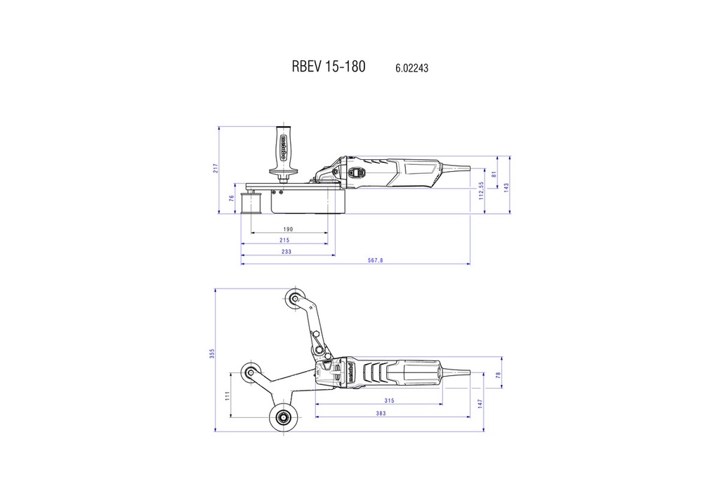 RBE 15-180 Set Wraparound Tube Sander 