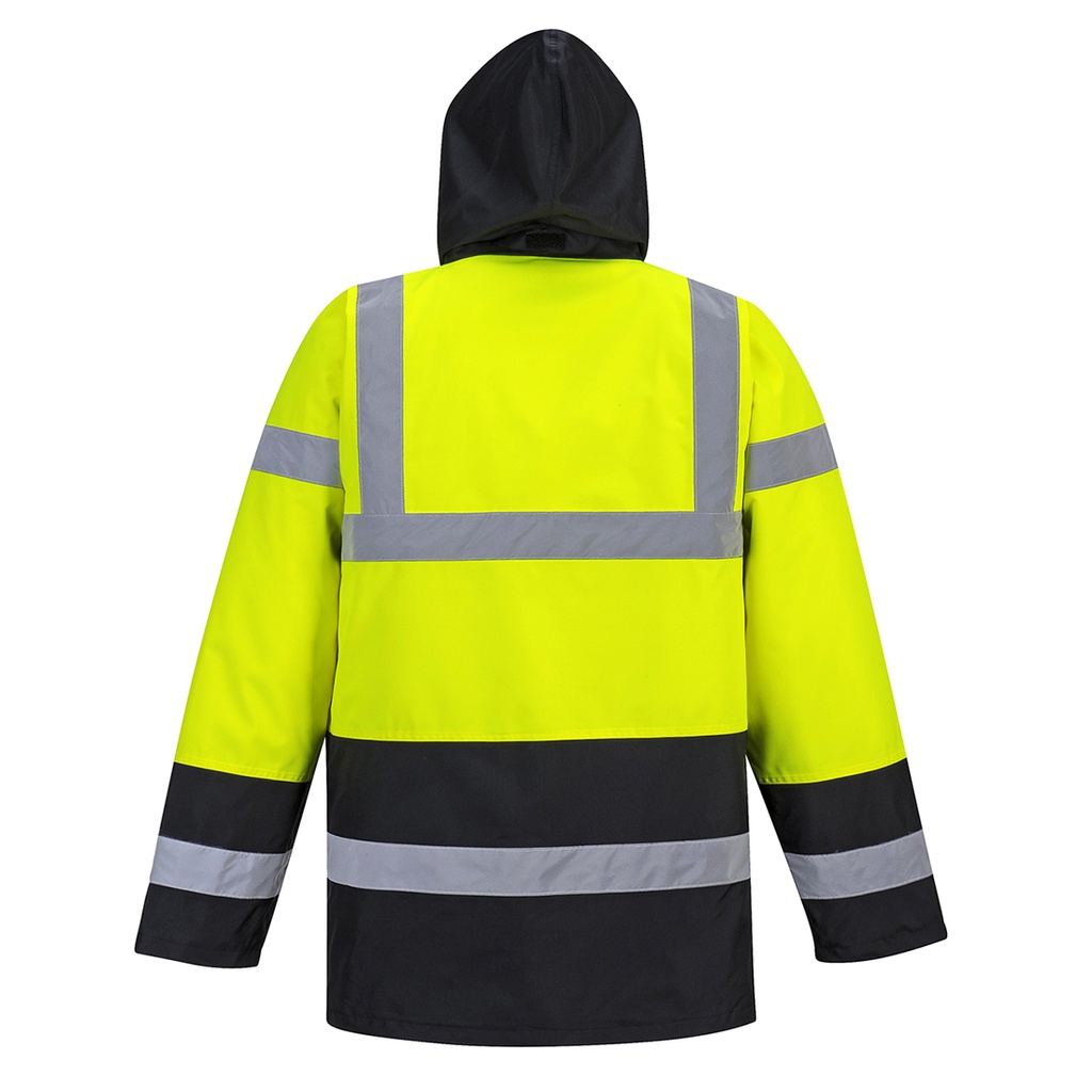 S466 Hi-Vis Yellow/Navy long Jacket