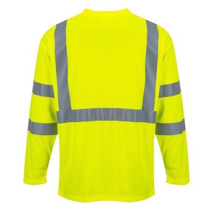 S191 Yellow Hi-Vis Long Sleeved T Shirt
