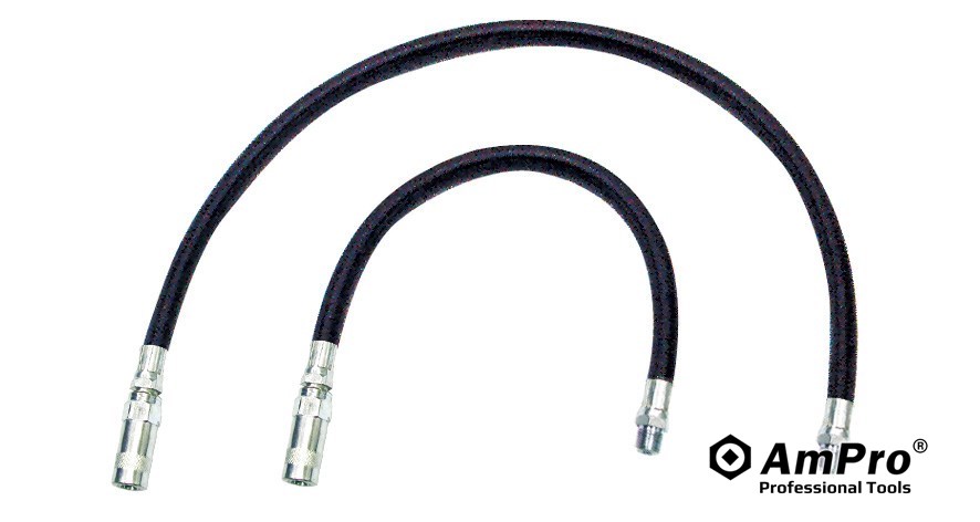 12" AIR GREASE GUN FLEXIBLE HOSE W/ COUPLER 