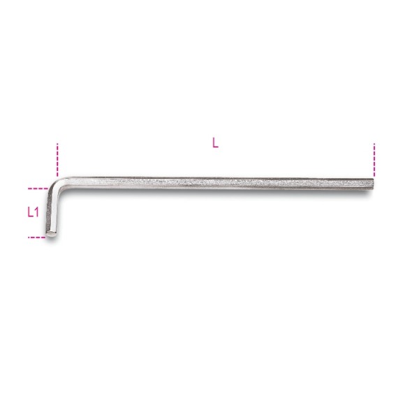 96Lc 12- Offset Hex Long Chrome-Plated Allen Key