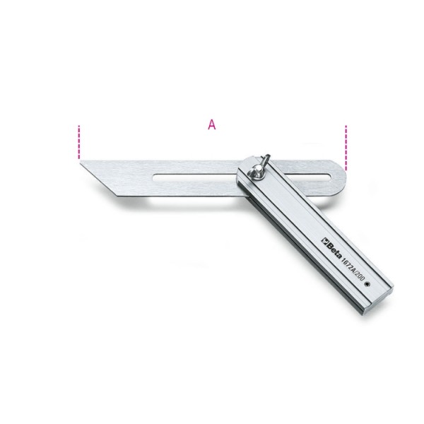 1672-A200-SLIDING Square Ruler