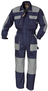 7875 BG/M-WORK OVERALLS TWILL BLUE/G 