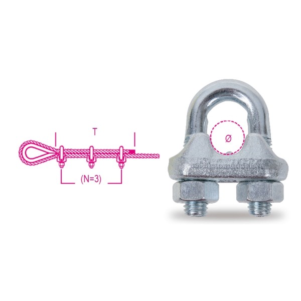 8016-3-WIRE ROPE CLIPS 