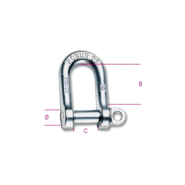 8025 22-STRAIGHT SHACKLES WIDE FORGE 