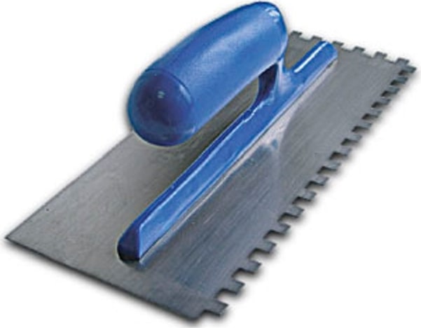 NOTCHED 10 X 10 PLASTERING TROWEL 