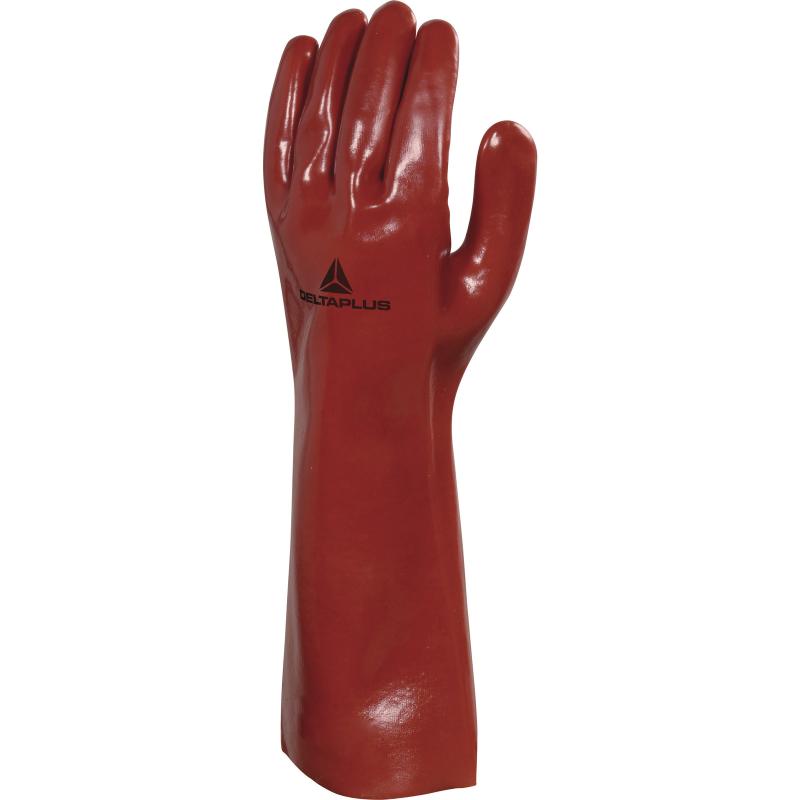 PVCC400 PVC on Chemical Glove 40cm Red 10 