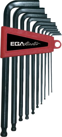 Set 10Pc Ball Head/Offset Hex Long Allen Key Set (1.5-10)Mm