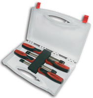 KIT OF 4 FIRMER WOOD CHISELS TITACROM® BIMAT ORANGE & BLACK