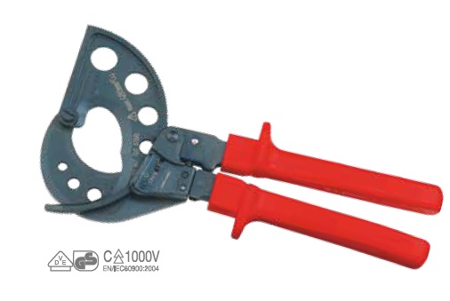 Short Insulated Ratchet Cable Cutter up to 54mm/480mm2 