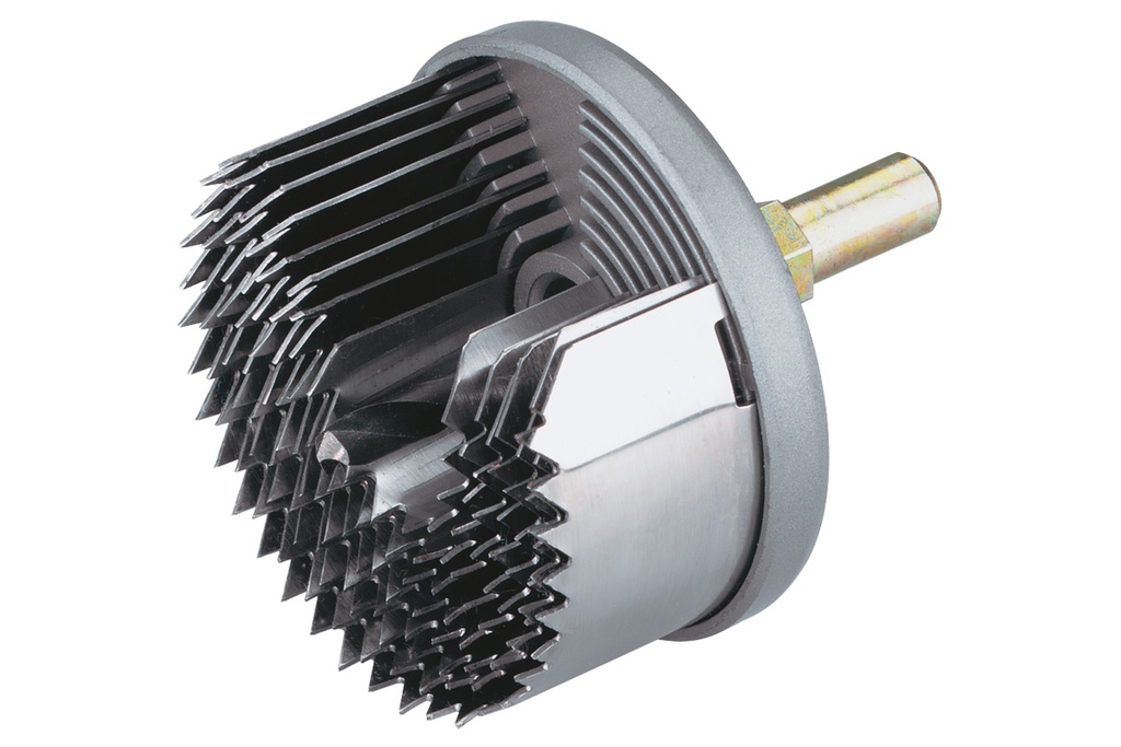 Hole-saw wood 8 interchangeable inserts ? 25-68 mm, with pil