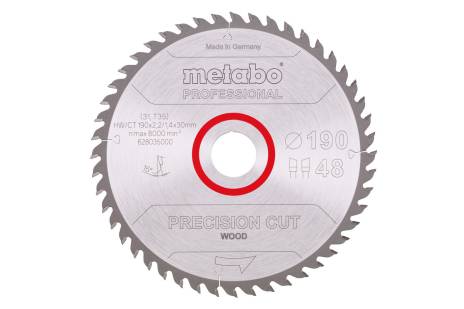CIRCULAR SAW BLADE HW/CT 190 X 30, 48 WZ 15° 