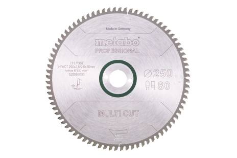 CIRCULAR SAW BLADE HW/CT 250 X 30, 80 FZ/TZ 5° NEG 