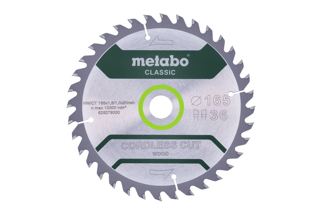 Circular saw-blade HW/CT 165x20, 18 WZ 