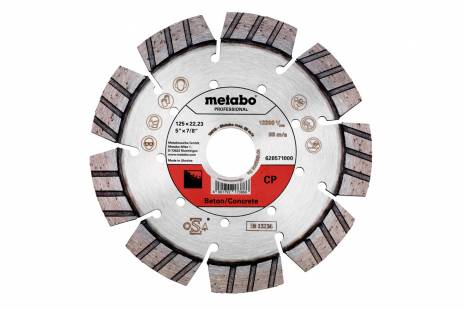 Concrete Diamond Cutting Disc 125 x 22.23 mm (Professional) 9 Segments , CP