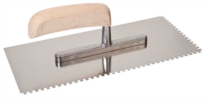 H-Shaped Toothed Trowel 10mm SS 