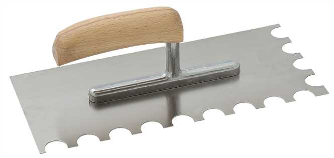 Toothed Trowel U-Shaped 15mm/ for large tiles 