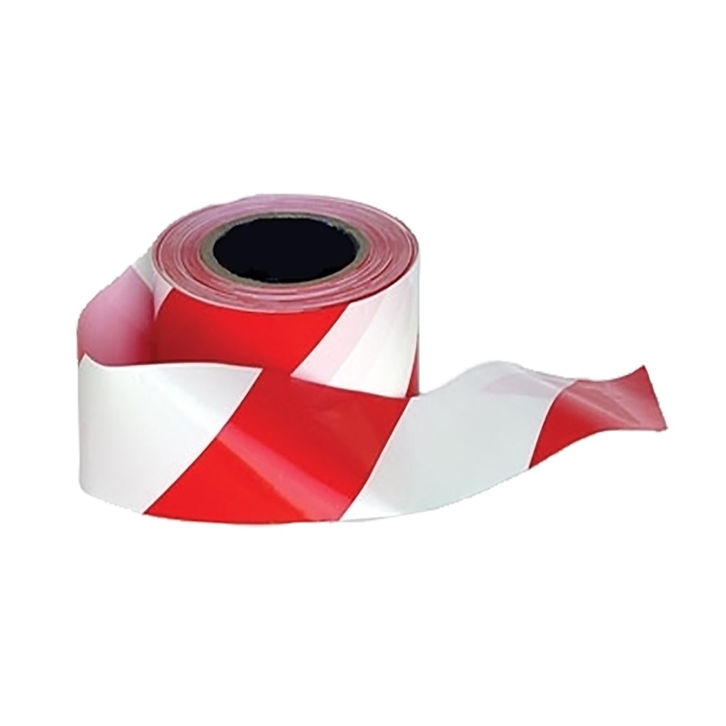 BT10 Red/White Warning Tape 500m x 7.5cm
