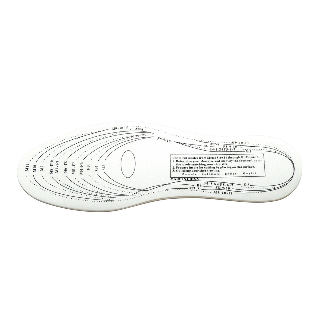 FC87 White Memory Foam Insole 