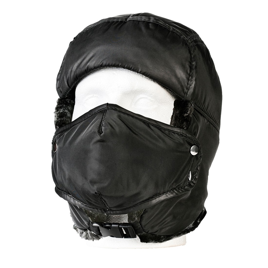 HA13 Black Cold Store Trapper Cap 