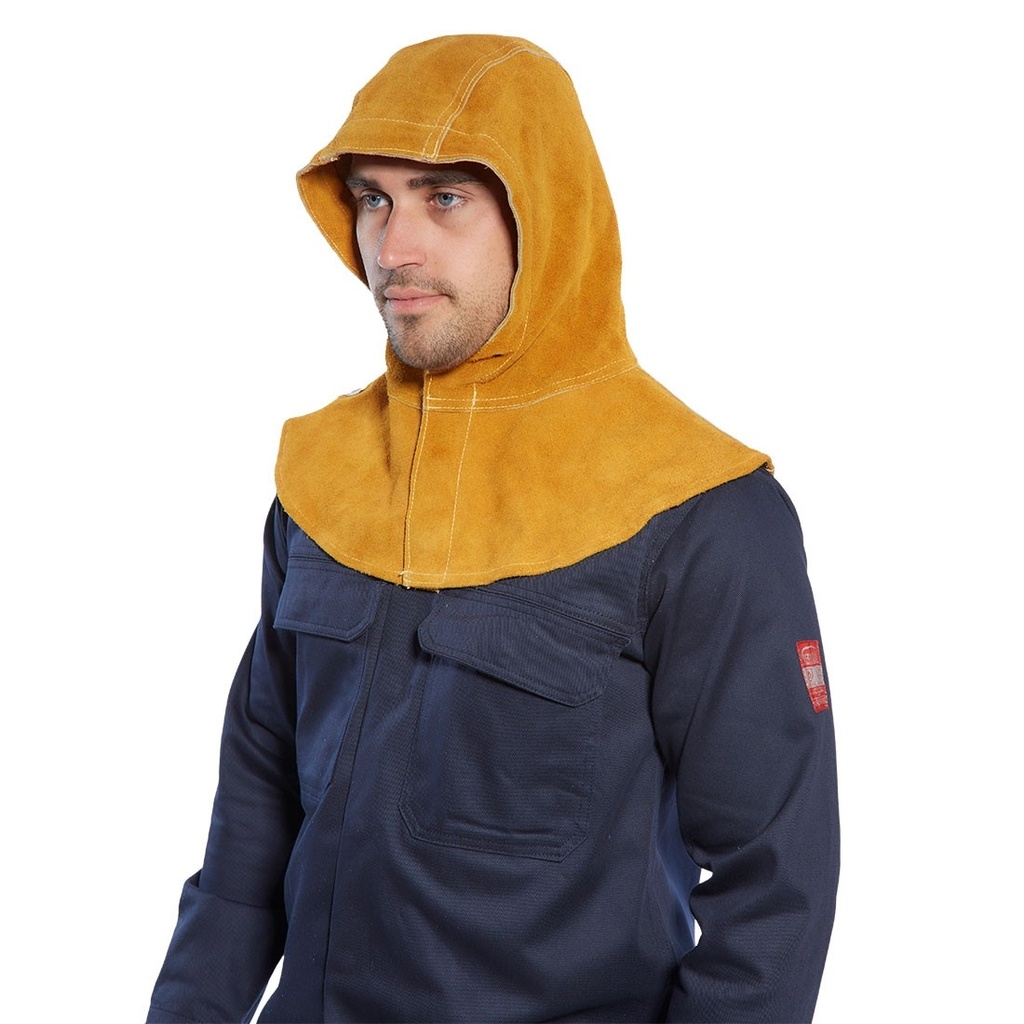 SW33 > Leather Welding Hood > Tan