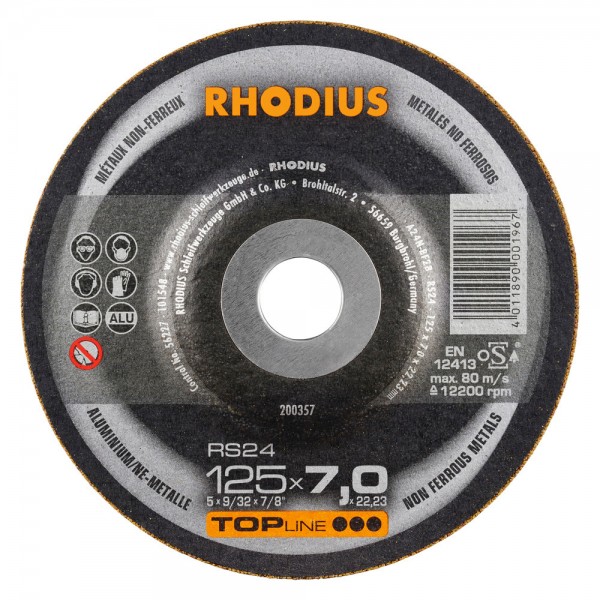 Aluminum Grinding Disc (180x6x22.23mm) Depressed  T27 - TOP