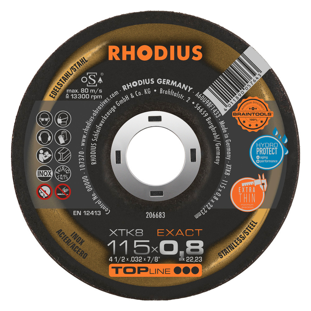Inox Cutting Disc (125x0.8x22.23mm) Depressed  T42 - EXACT