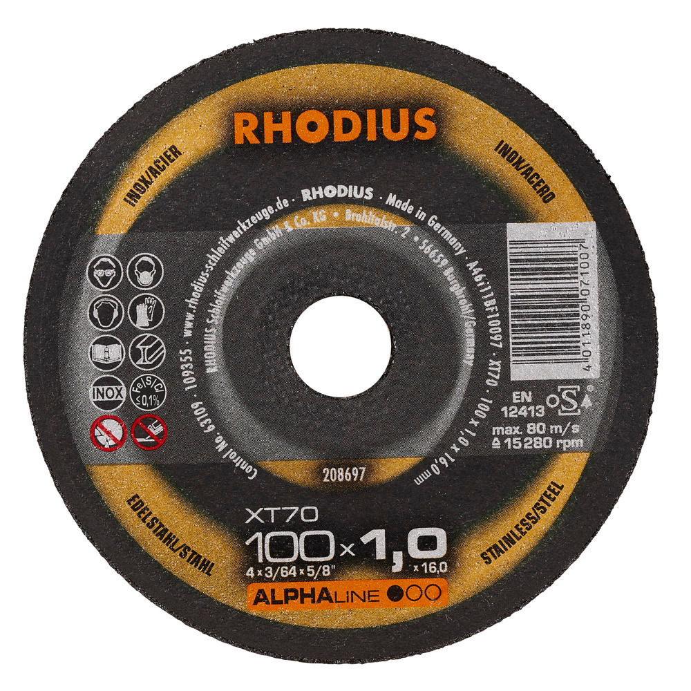 Inox Cutting Disc (125x1.5x22.23mm) Flat T41 - ALPHA