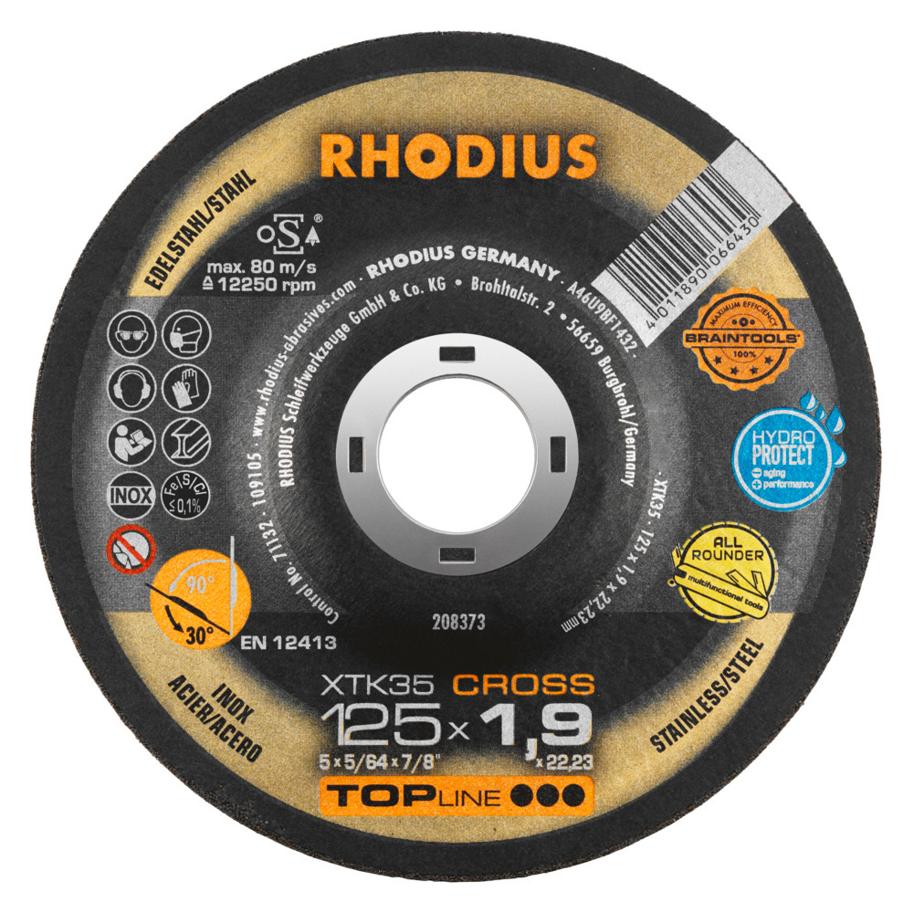 Inox Cutting Disc (125x1.9x22.23mm) Depressed  T27 - TOP