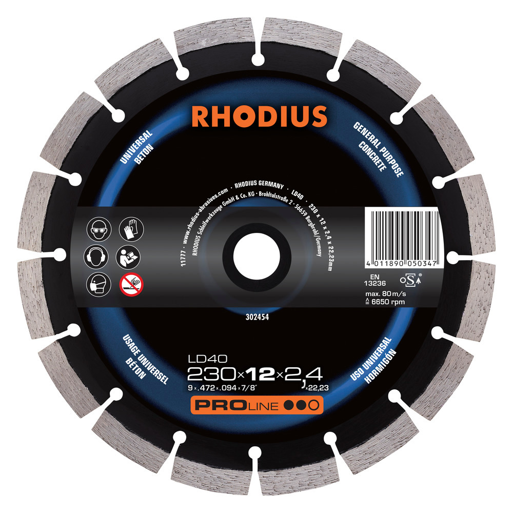 Concrete Diamond Cutting Disc 125 x 22.23 mm (Professional) 10 Segments , LD40 