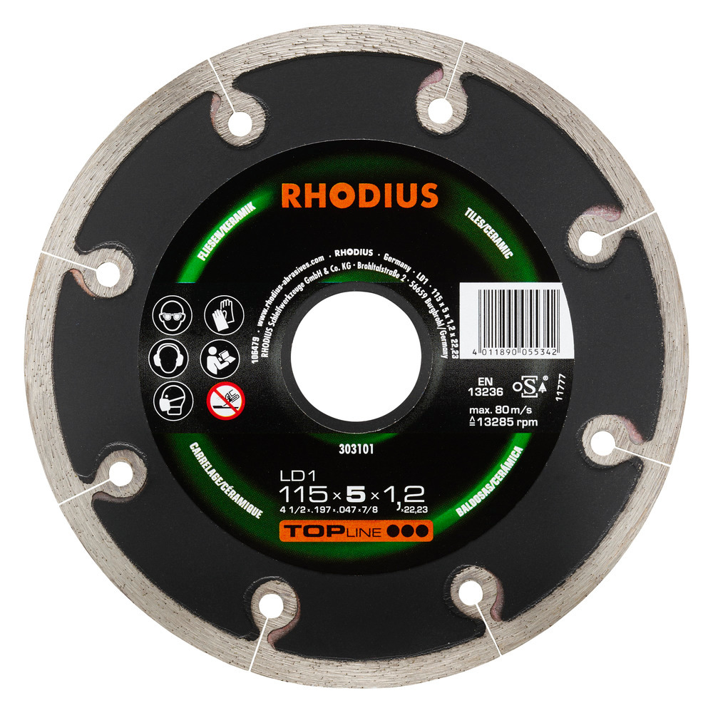 Tiles Diamond Cutting Disc 230 x 22.23 mm (Top-Line) Segmented  ,Extra Thin, LD1