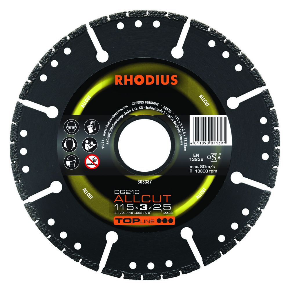 Universal Diamond Cutting Disc 125 x 22.23 mm (Top Line) Segmented , DG210