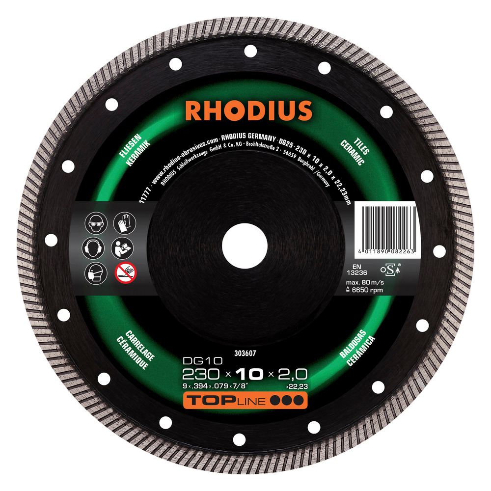 Tiles Diamond Cutting Disc 230 x 22.23 mm (Top-Line) Extra Thin , DG10