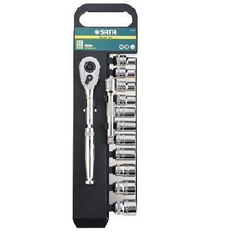 1/2" Drive 6 Point Metric Socket Set (Rack) 13 Pc. 